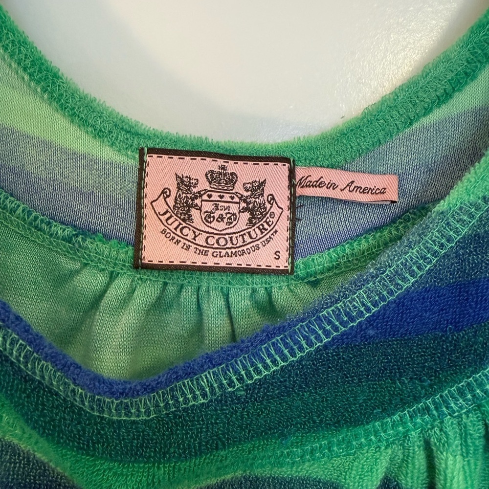 Juicy Couture Y2K Terry Cloth Swimsuit Coverup Whimsigoth Preppy Size Small - Picture 2 of 11